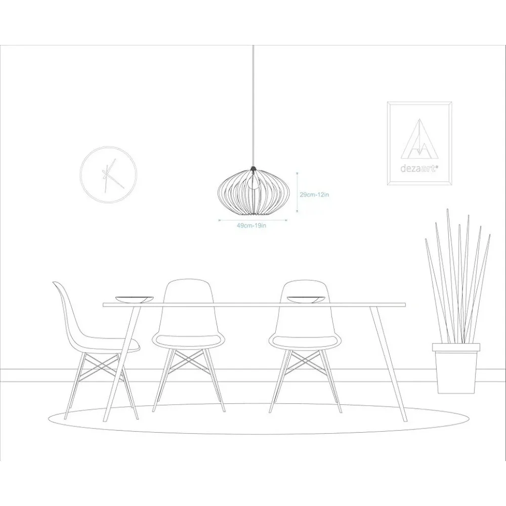 Wood Pendant Light | Pendant Lighting | Modern Wood Chandelier | Hanging Lamp